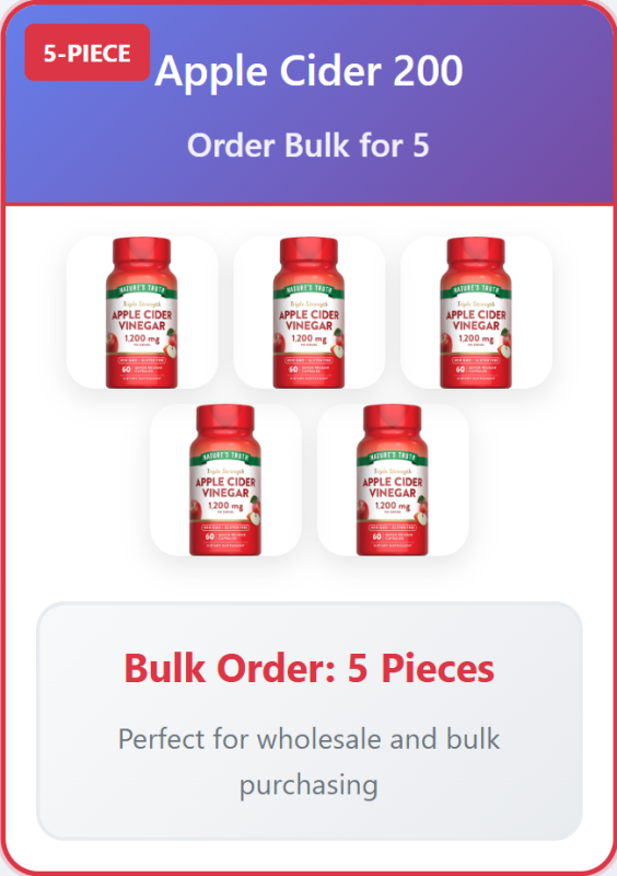 5 piece Apple Cider 200