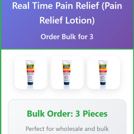 3 piece Real Time Pain Relief (Pain Relief Lotion)
