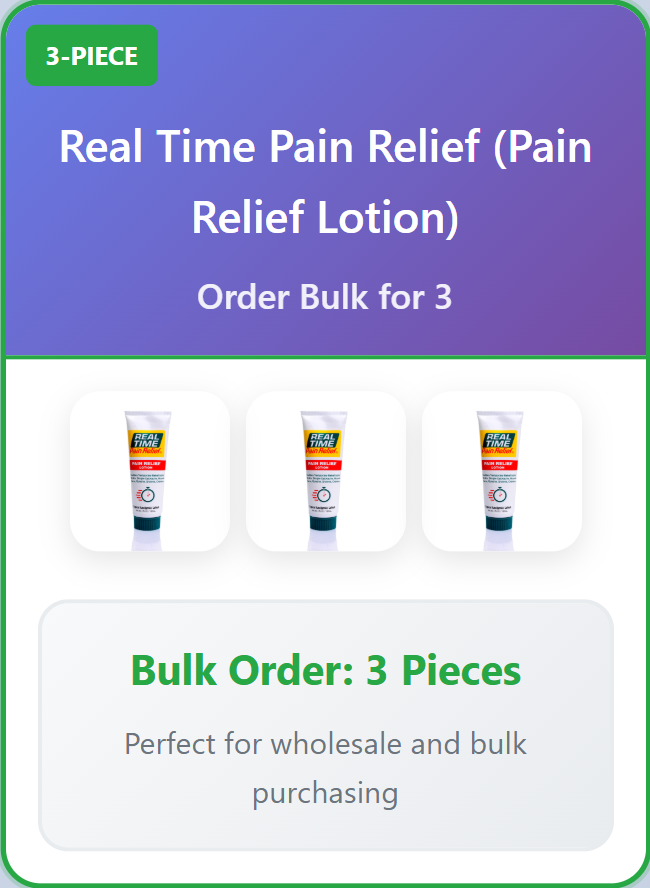 3 piece Real Time Pain Relief (Pain Relief Lotion) 3 piece Real Time Pain Relief (Pain Relief Lotion)